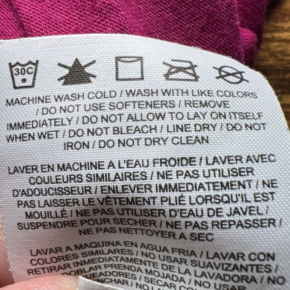 Nike Dri-Fit Women's XL Loose Fit Long Sleeve Shirt Magenta Round Neck - Picture 9 of 10